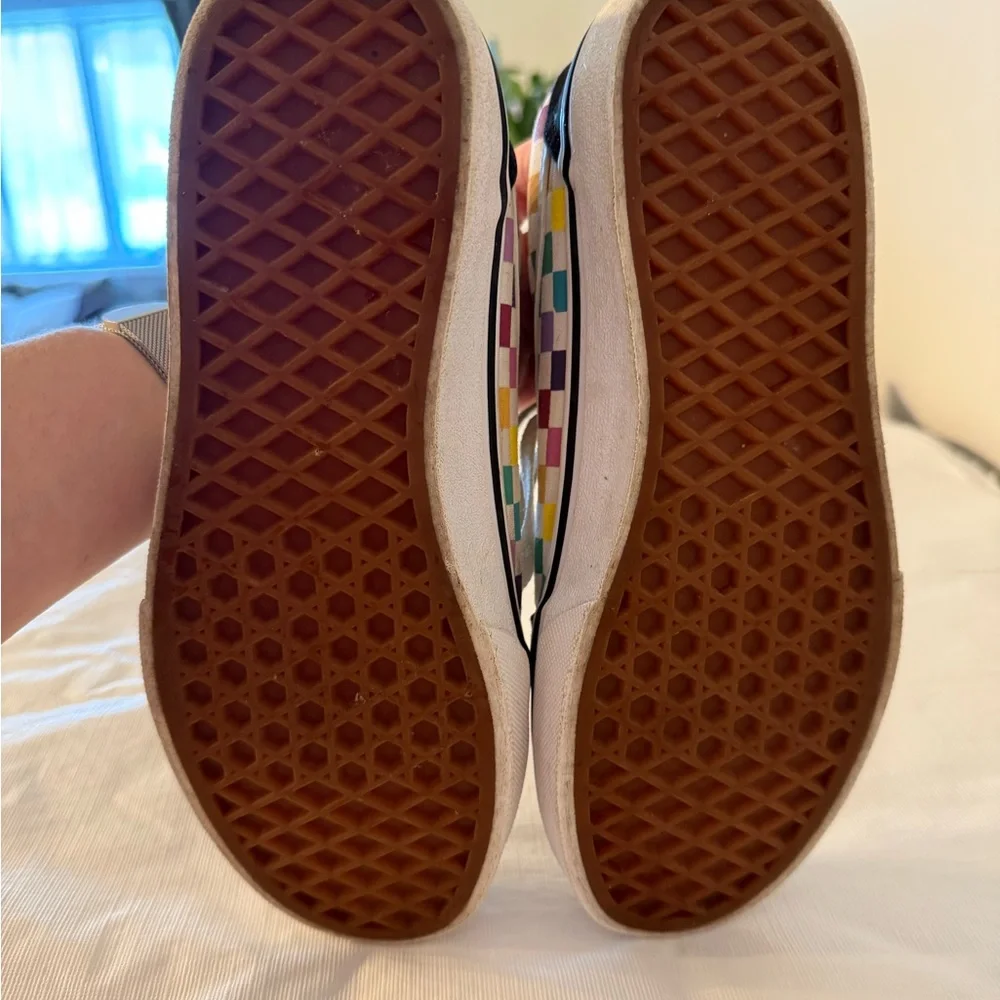 VANS Old Skool Black Rainbow Checkered Skate Shoes 500714 Missy 5 - Picture 7 of 7